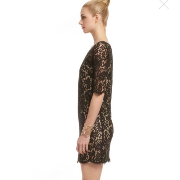 Robert Rodriguez Black Lace Shift Dress - Size 2 - Picture 3 of 8